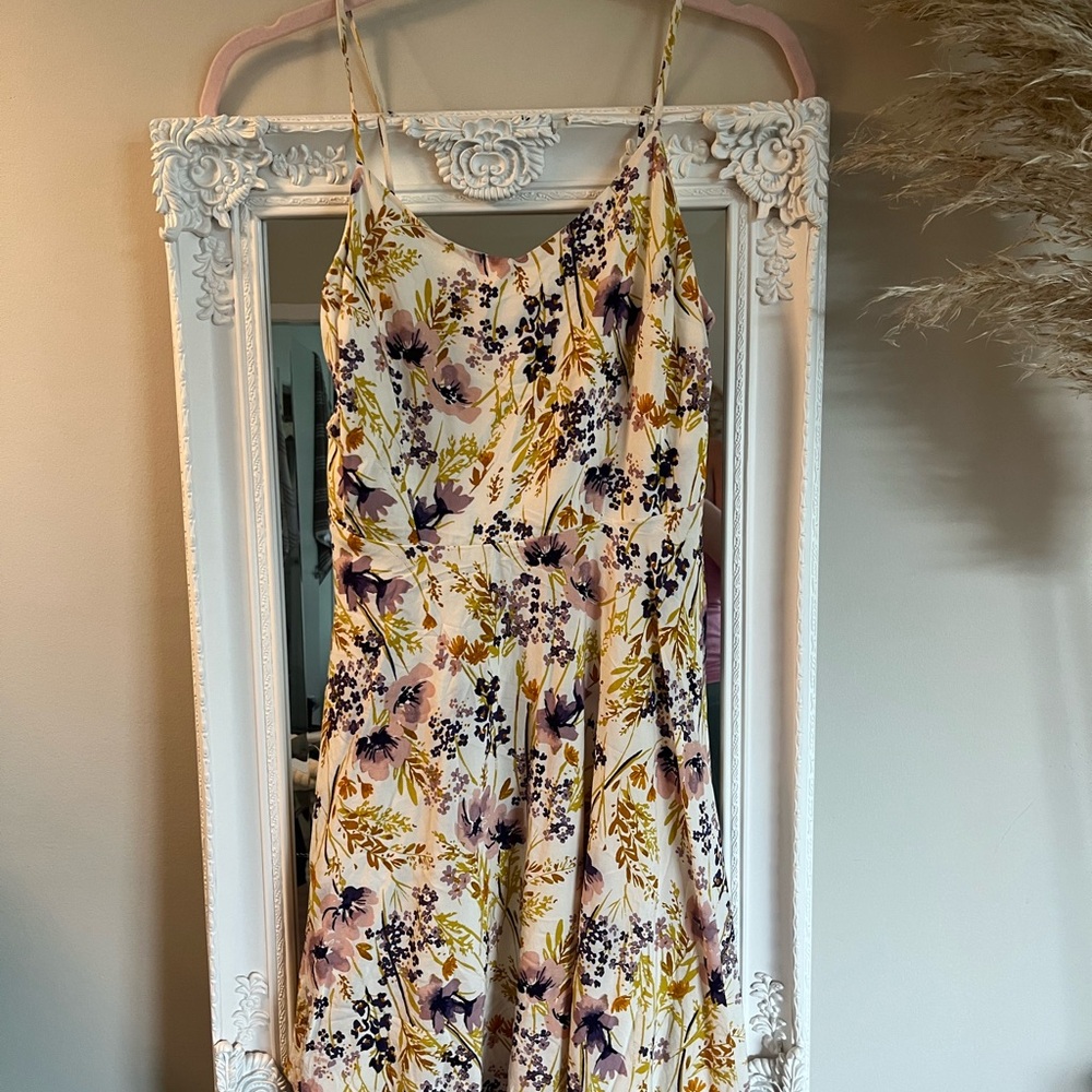 Old Navy Floral Midi Dress with Spaghetti Straps